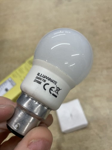 9 x ILLUMINATE 7W BC ENERGY SAVING MINI GLOBE BULB 300 lumen BAYONET CONNECTION