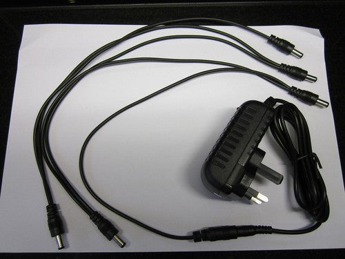9V AC-DC Adaptor Power Supply + 5 Way Chain for Boss TU-3 Chromatic Tunar Pedal