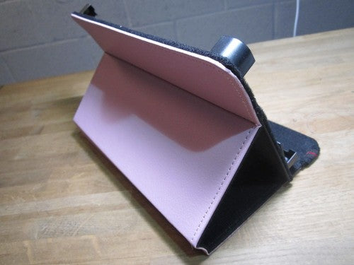 7" L Pink PU Leather Multi Angle Stand Carry Case for Android Touchscreen Tablet