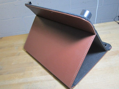 9.7" Brown PU Leather Multi Angle Stand Carry Case for Android Tablet