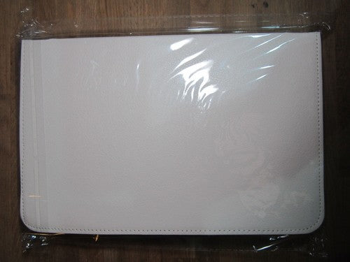 9" White PU Leather Multi Angle Stand Carry Case for Android Touchscreen Tablet