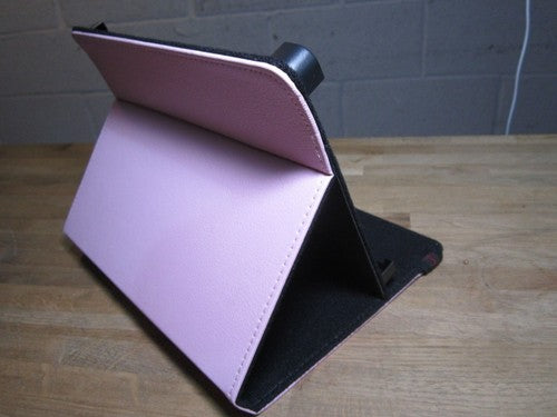 8" L Pink PU Leather Multi Angle Stand Carry Case for Android Touchscreen Tablet