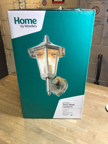 Zeta Outdoor Wall Lantern 1154649 Stainless Steel Ip44 E27 Light