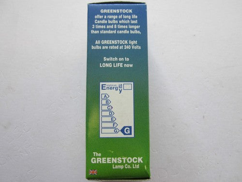 10 x GREENSTOCK 35mm 25W Bayonet Cap Plain Candle Light Bulb Opal