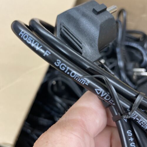 50 X Bulk Joblot EU 2 Pin Schuko Kettle C13 Power Cable Lead