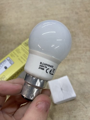 9 x ILLUMINATE 7W BC ENERGY SAVING MINI GLOBE BULB 300 lumen BAYONET CONNECTION
