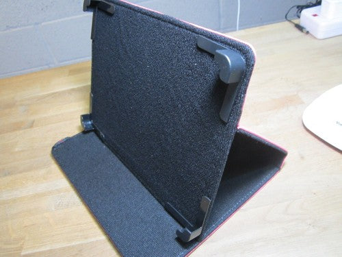 8" D Pink PU Leather Multi Angle Stand Carry Case for Android Touchscreen Tablet