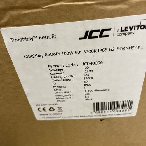 JCC Toughbay Retrofit JC040006 100W 90 5700K IP65 G2 Emergency LED Light