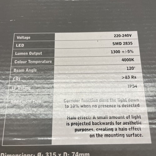 Red Arrow POL14LEDE 14W Emergency Version LED Bulkhead 14W Polo