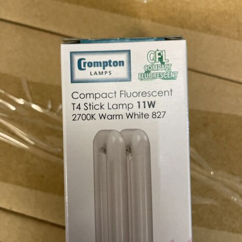 10 x Crompton 4023 Compact Fluorescent T4 Stick Lamps 2700K BC-B22d - 11 Watt
