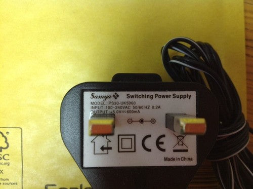 Genuine Samya Switching Power Supply Model NoPS30-UK5060 5.0V 600mA
