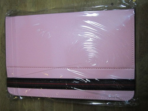 9" L Pink PU Leather Multi Angle Stand Carry Case for Android Touchscreen Tablet