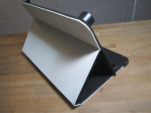 9" White PU Leather Multi Angle Stand Carry Case for Android Touchscreen Tablet