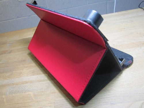 7" Red PU Leather Multi Angle Stand Carry Case for Android Touchscreen Tablet