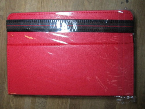 7" Red PU Leather Multi Angle Stand Carry Case for Android Touchscreen Tablet