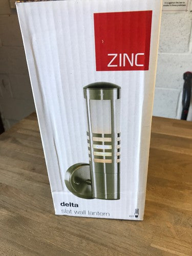 Zinc Delta Slat Wall Lantern E27 Stainless Steel 11w Zn-15871-sst
