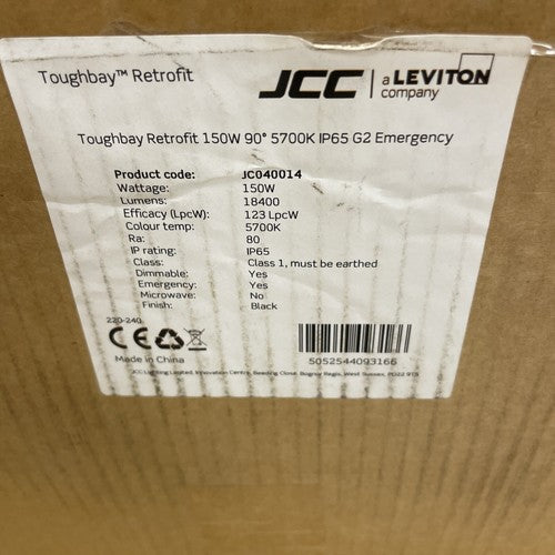 JCC EM00186 Toughbay RETROFIT 150W 90 5700K IP65 G2 Emergency LED Light