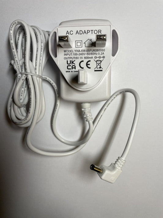Replacement for 6.0V 0.4A 2.4W AC/DC Adaptor Charger BLJ05W060040P-B