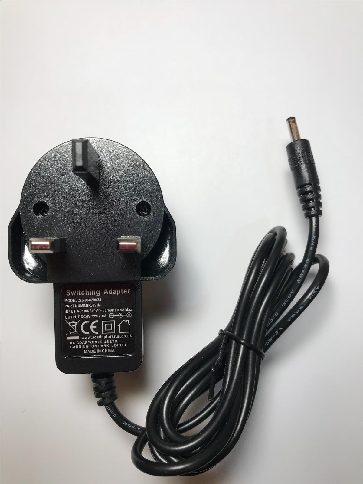Replacement 6V AC-DC Mains Adaptor Power Supply for Vtech Kidi DJ Mix 947/2495
