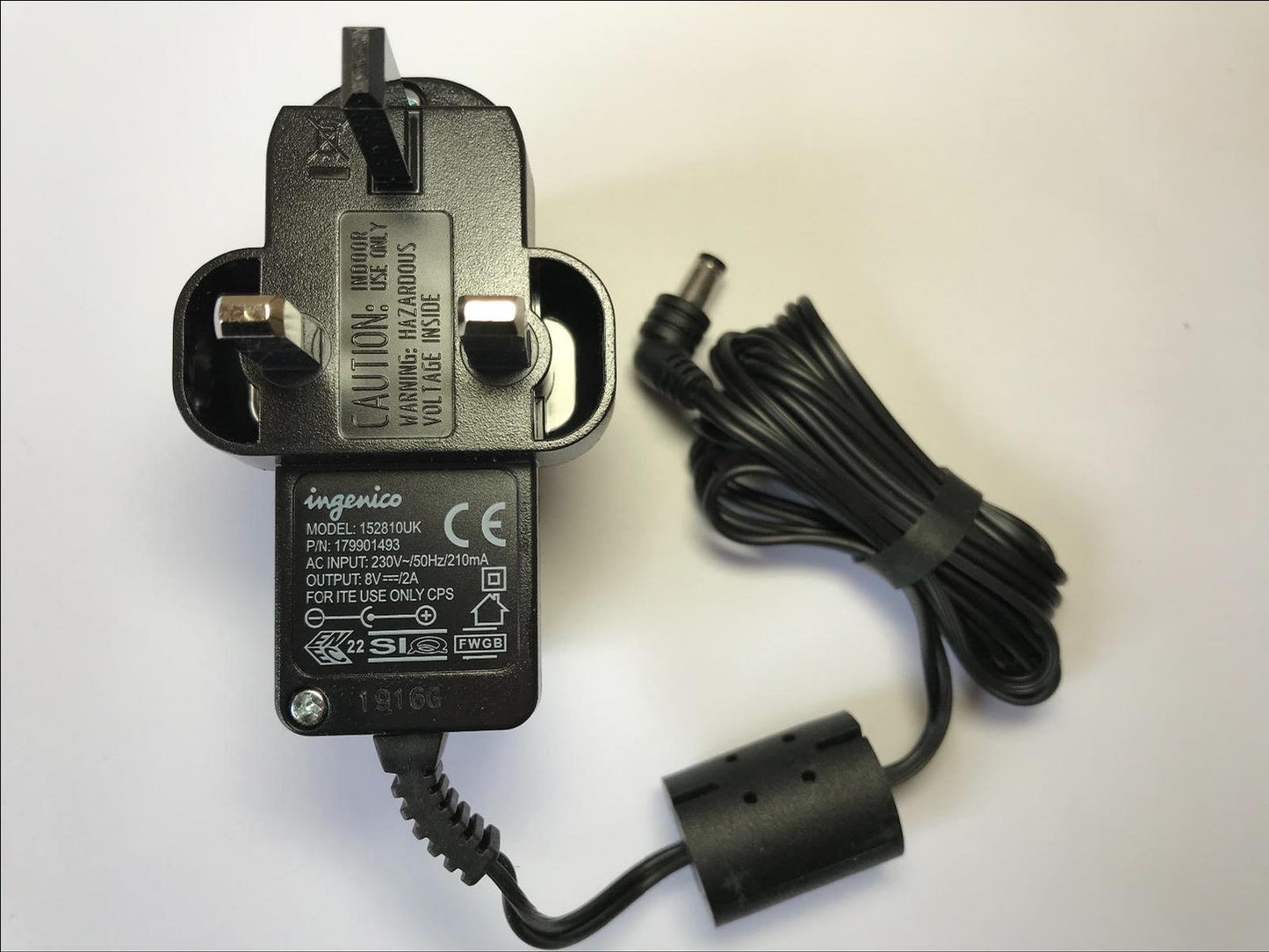 8V 8.0V 2A 2.0A UK Mains AC-DC Switching Adaptor Power Supply 5.5mm x 2.1mm