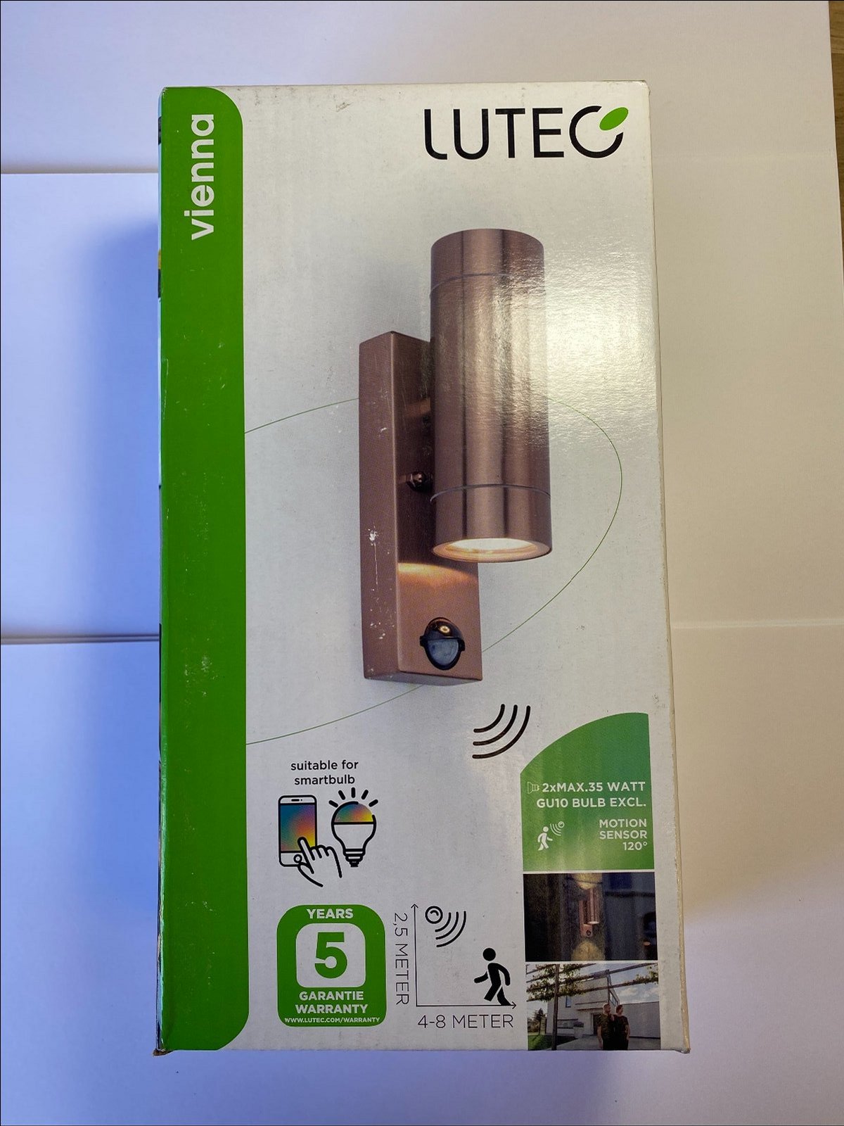 LUTEC Vienna 5510816306 Copper Up / Down Light Exterior Garden GU10 Fitting