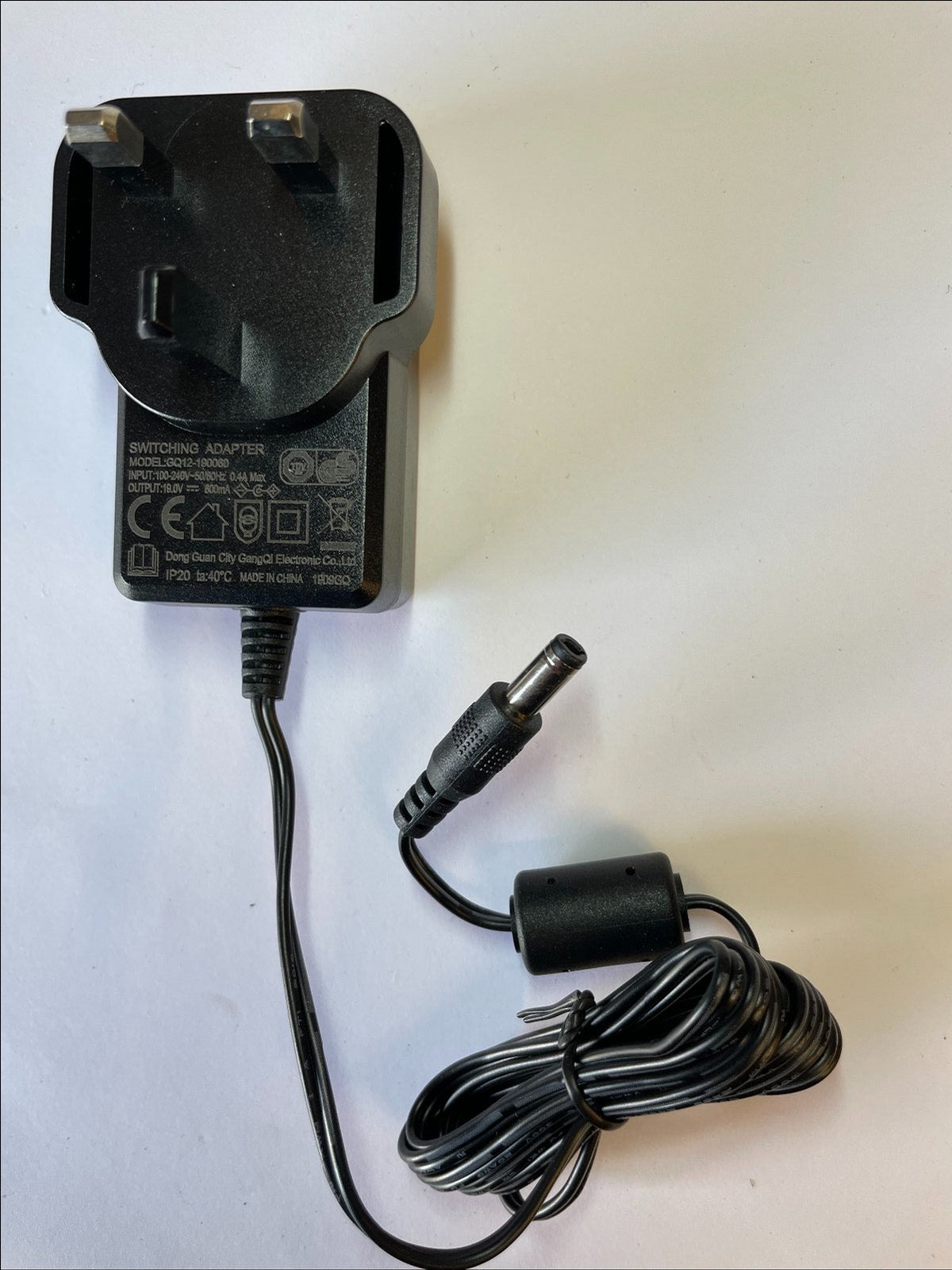 Replacement for 20V 250mA 5W GP-SW200DC0250(UK) Golden Power AC-DC Adaptor