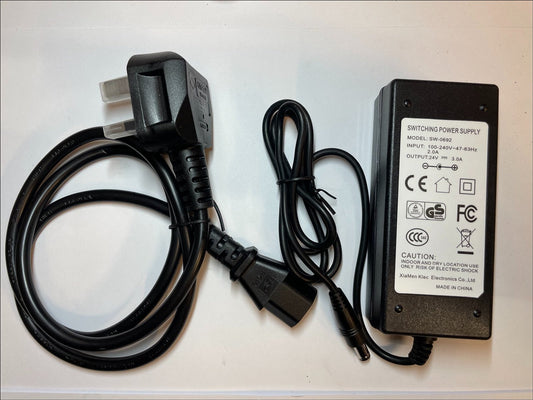 Replacement 24V 2.5A 60W Zebra AC/DC Adapter Switching for Zebra GK420d Printer