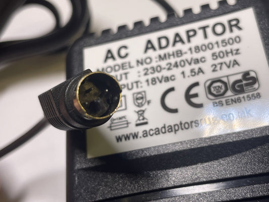 Replacement 18.5V AC-AC Adaptor Power Supply for Behringer Xenyx 802 Mixer