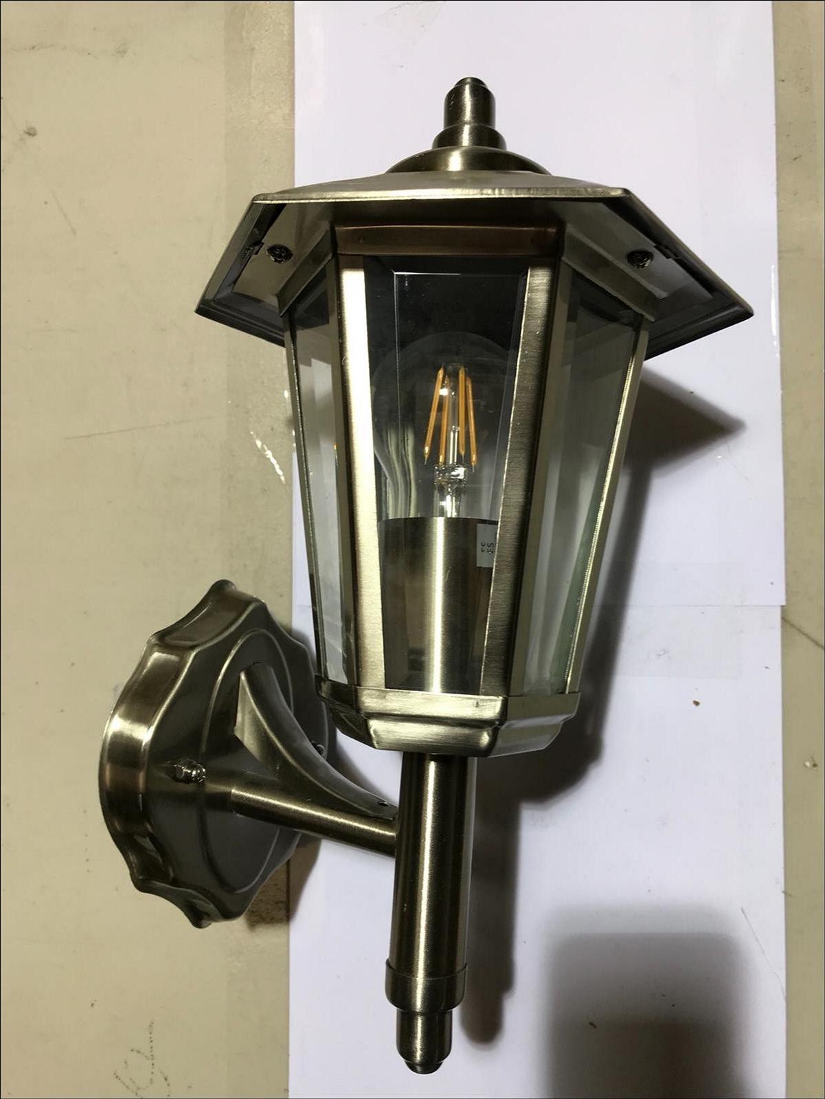 EX DISPLAY Forum Lighting ZETA Hexagonal Wall Lantern ZN-15906-SST
