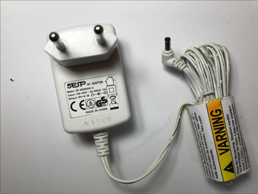 5ESP EU White 6V 0.5A AC ADAPTER Baby Camera Monitor Charger model 5E-AD060050-E