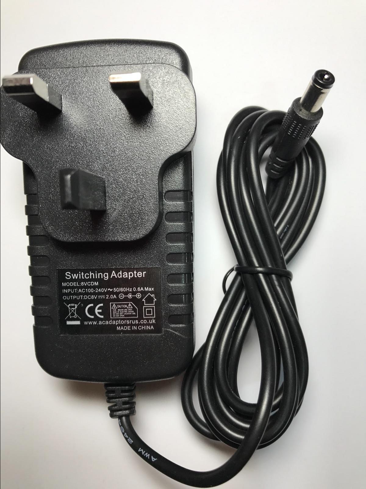 UK Replacement 8V 2A AC-DC Adaptor Power Supply for Ingenico ICT220/ICT250