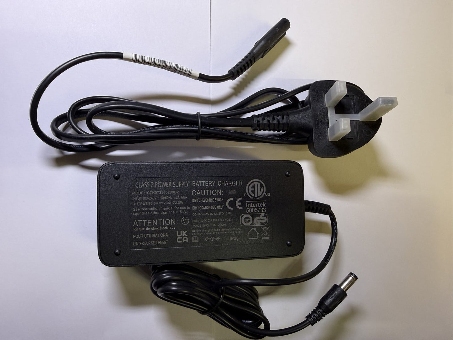 Replacement Charger for ZINC Folding Electric Flex Scooter ZC07856