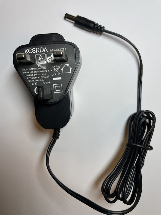 Replacement for 24V 300mA AC-DC Adaptor Power Supply Charger KJS12A-2400300