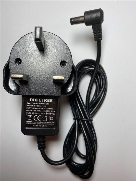 Replacement 6V 2A AC-DC Adaptor for HW2906 JT-6V 2000mA 2ft Light Up Xmas Tree