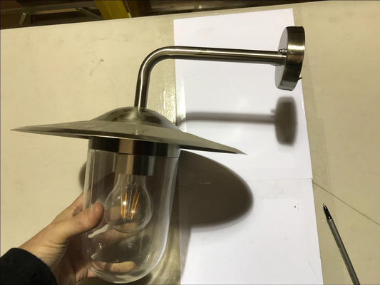EX DISPLAY Forum Lighting LUNA Station Lantern Style Wall Fitting ZN-20942-SST