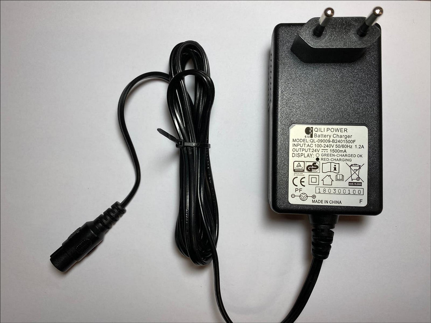 EU 24V 1500mA QL-09009-B2401500F QILI POWER Battery Charger for Razor E100