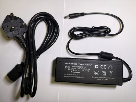 Replacement for 12V 6A AC Adapter model 126000T Power Supply with UK Plug