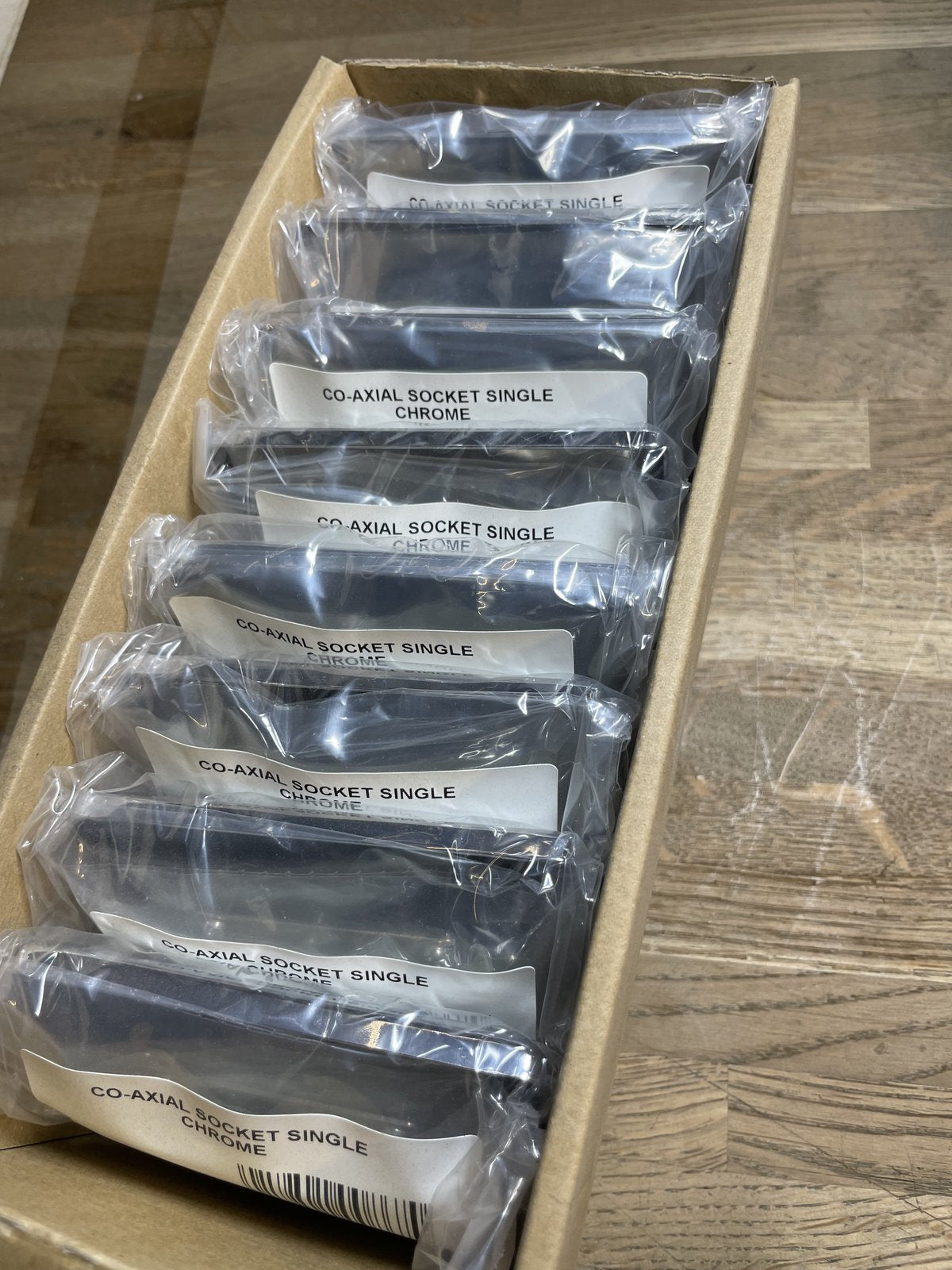 Bulk Lot Box of 8 Volex Polished Chrome TV CO-AXIAL Socket Single DEC0083