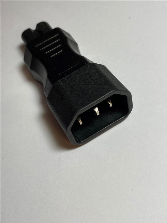 C7 TO C14 BLACK Convertor Connector for AC Adaptor Power Supply Fig 8 to Kettle