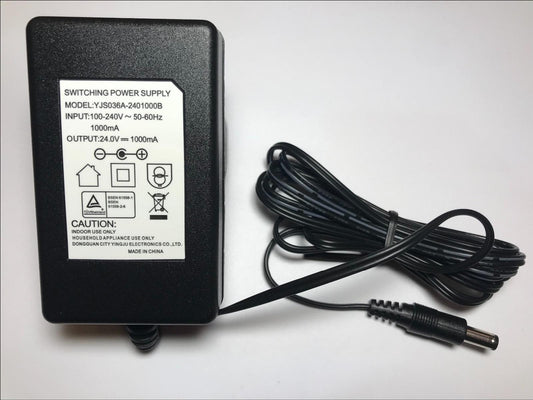 Replacement 24V 500mA AC/DC Adaptor for model no H-G48026DT Negative Polarity
