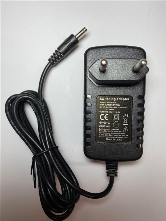 EU 2 PIN 5V 2A AC Adaptor Charger for M-Audio Fast Track Ultra ADS10-B 050200
