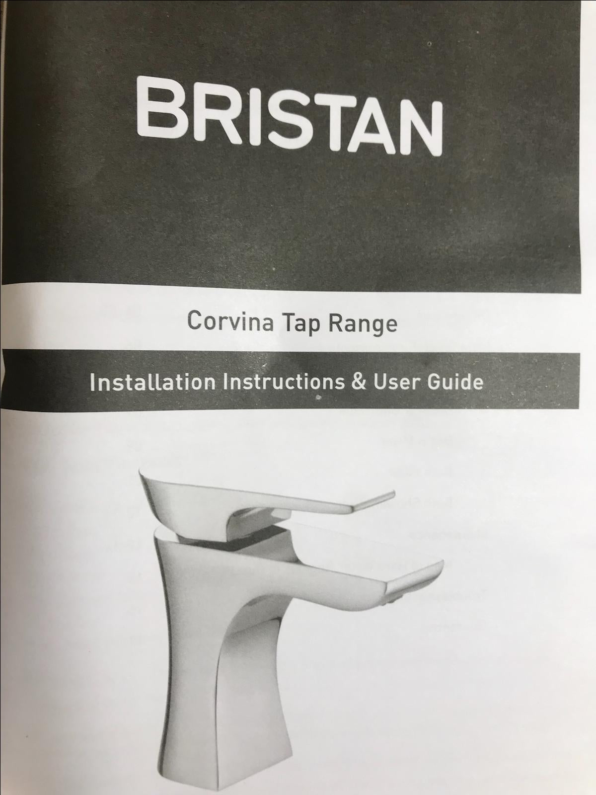 Bristan Corvina Basin Mixer Tap with Clicker Waste CHROME 820658 5025201575794