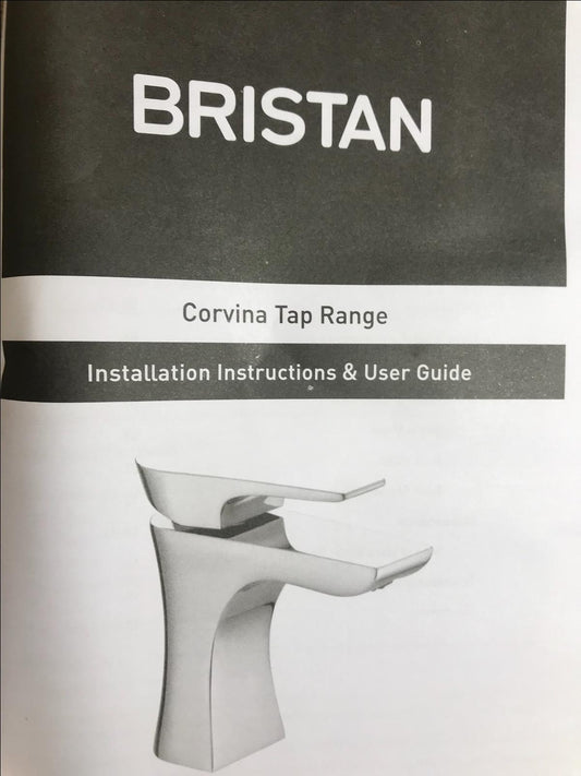 Bristan Corvina Basin Mixer Tap with Clicker Waste CHROME 820658 5025201575794