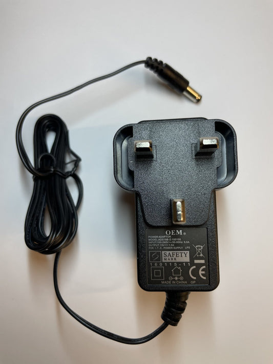 15V 1.0A Mains AC-DC Adaptor Power Supply for Plustek Opticfilm WFS35722IPU