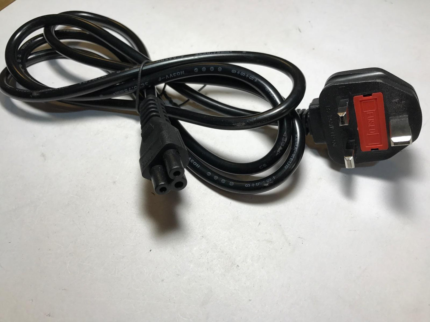 UK 5A Clover C5 IEC Cable Lead Micky Mouse 1.7M Long for Laptop Power Supply PSU