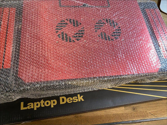 RED Laptop Portable Cooling Table Sofa Desk Stand + Folding Multi Angle Legs