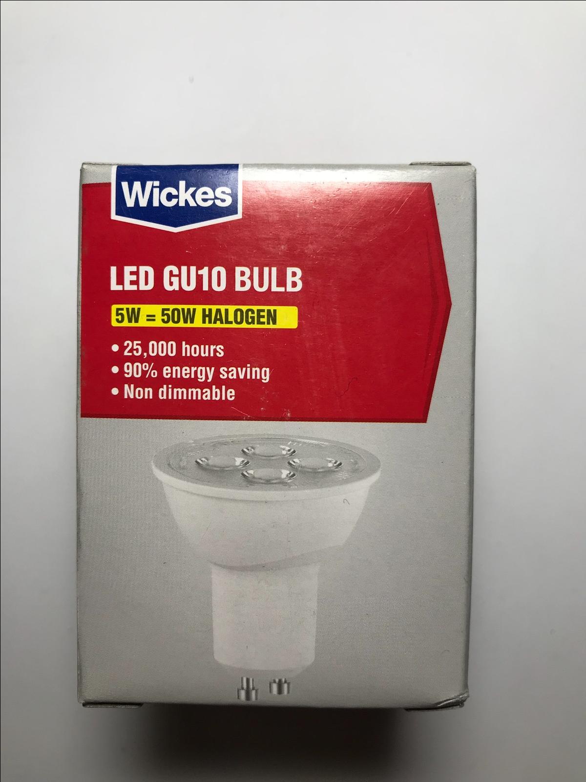 10x Wickes LED Light Bulb 5W = 50W GU10 Lamp A+ 90% Saving LASTS 12 TIMES LONGER