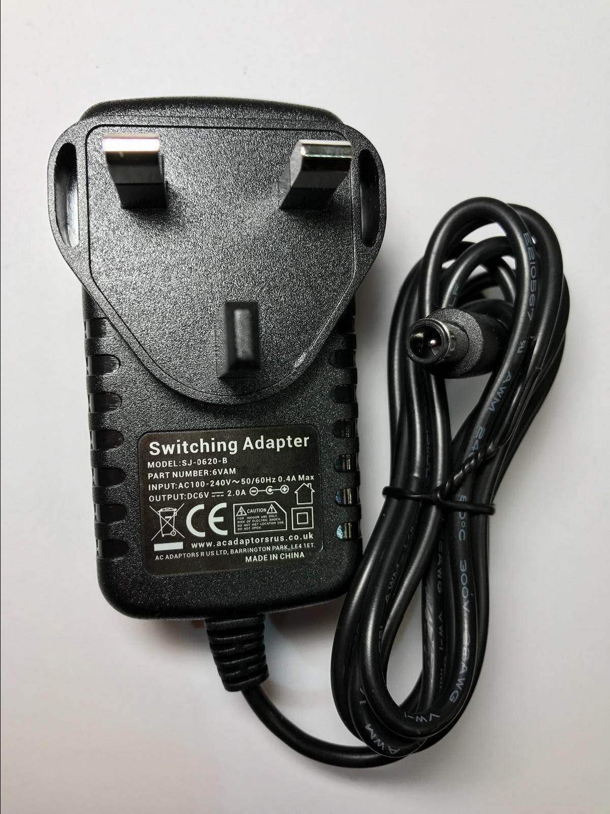 Replacement 6V AC-DC Adaptor Power Supply for Pure Evoke-1S 1-S DAB RADIO 60992