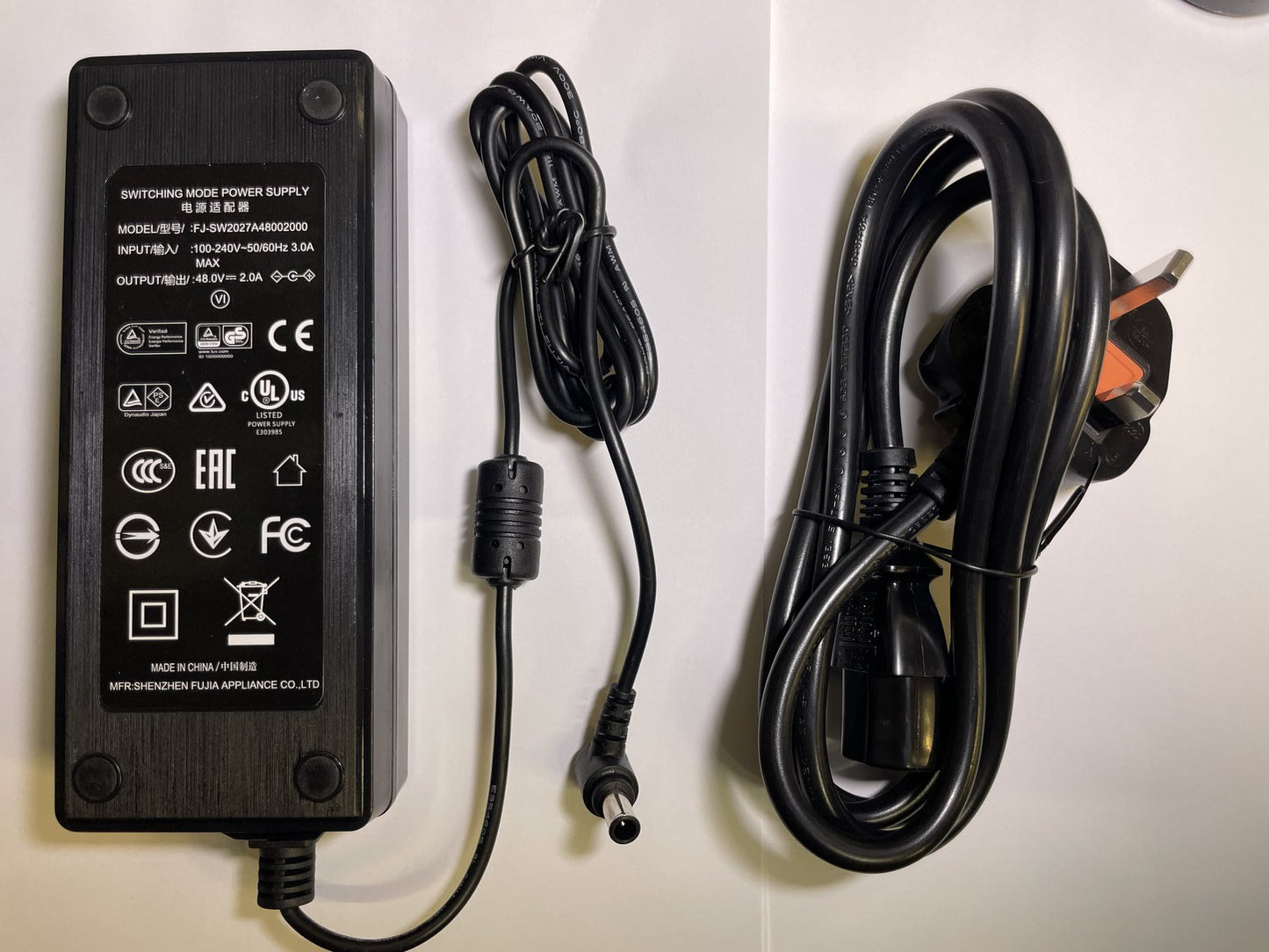 EU Replacement for 48V 1.5A AC-DC Adaptor for MAYFLEX DHI-NVR4104-P-4KS2 NVR Box