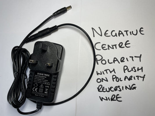 Replacement for 18V 1.5A AC-DC Switching Adaptor Negative Centre Polarity 5.5mm